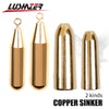 LUSHAZER 5pcs/lot 1.8g/3.5g/5g/7g/10g Cylinder Copper Dropshot Weights