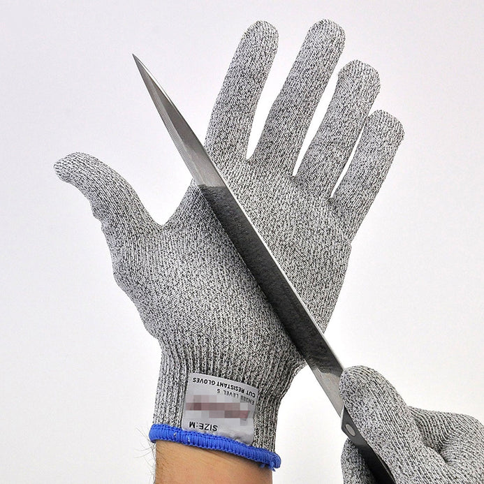 2X Blue Safety Cut Proof Stab Resistant Stainless Steel Mesh Butcher Glove  High Performance Level 5 Protection Size S