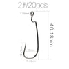 Supercontinent 20Pcs Offset Bait Hook