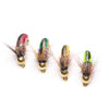 ICERIO 8PCS #12 Brass Bead Scud Fly