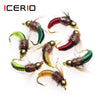 ICERIO 8PCS #12 Brass Bead Scud Fly