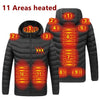 Mens 9 Zone USB Winter Heated Jacket