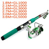 Ghotda 1.8-3.6M Telescopic Fishing Rod + Reel Combo Set