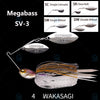 Megabass SV-3 1/2 1/4 3/8 Oz. Double / Single Willow Spinnerbait