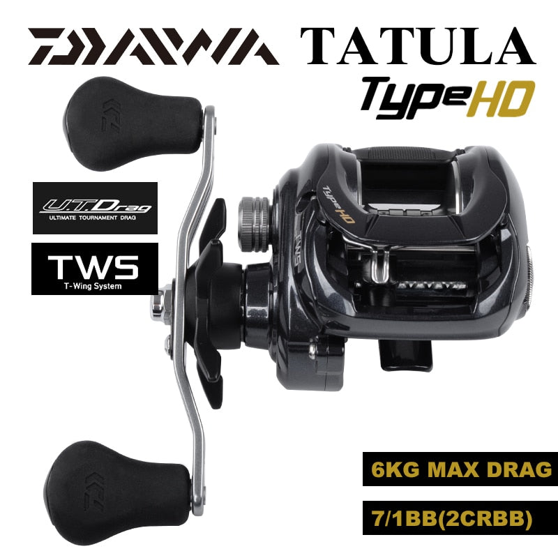 Daiwa TATULA TYPE-HD 2CRBB+5BB+1RB Gear Ratio 6.3:1/7.3:1 Baitcasting – Pro  Tackle World