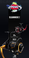 PENN SLAMMER III 6+1BB 4.2:1/4.7:1/5.3:1/5.6:1/6.2:1 CNC Gear IPX6 Sealed Spinning Reel