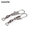 WORONFIRE 50pcs/Lot Stainless Connector Pin Swivel 1#2#4#6#8#10#12#14#