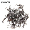 WORONFIRE 50pcs/Lot Stainless Connector Pin Swivel 1#2#4#6#8#10#12#14#