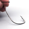 WORONFIRE 50pcs/lot 1#-6/0# Aberdeen Long Shank Fishing Hook