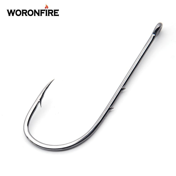 WORONFIRE 50pcs/lot 1#-6/0# Aberdeen Long Shank Fishing Hook – Pro