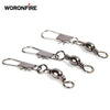 WORONFIRE 50pcs/Lot Stainless Connector Pin Swivel 1#2#4#6#8#10#12#14#