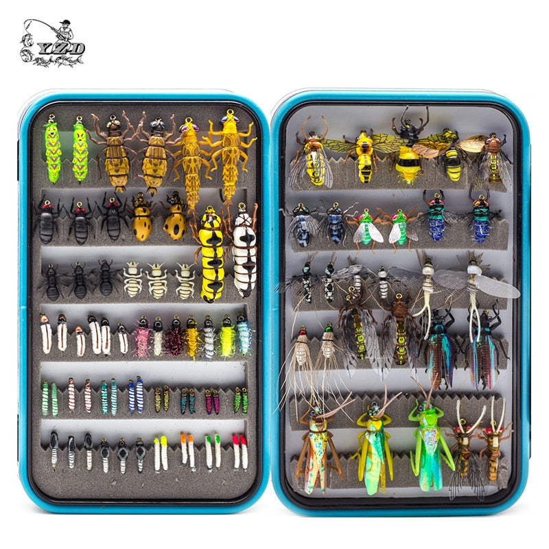 YAZHIDA 90Pc wet/dry Nymph Streamer Maggot Insect Fly Fishing Flies Se –  Pro Tackle World