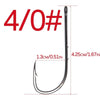 WORONFIRE 50pcs/lot 1#-6/0# Aberdeen Long Shank Fishing Hook