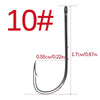 WORONFIRE 50pcs/lot 1#-6/0# Aberdeen Long Shank Fishing Hook