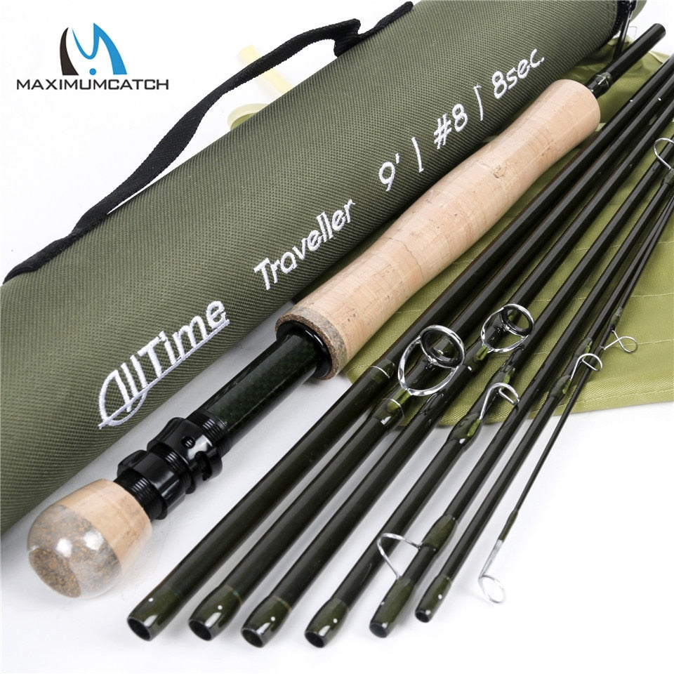 Maximumcatch Alltime 8pc Travel Fly Fishing Rod 5wt/6wt/8wt 9ft Pure 30t  Carbon Fiber Fast Action Fly Rod - Fishing Rods - AliExpress