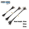 FISH KING 20pcs 16/20/25cm Anti-bite Steel Wire Leader with Swivel