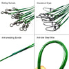 10Pcs/lot 50cm Medium Duty 88Lbs/40Kg Steel Wire Leader with Swivel