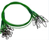 10Pcs/lot 50cm Medium Duty 88Lbs/40Kg Steel Wire Leader with Swivel