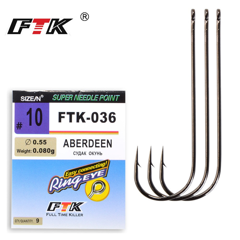 FTK 5-9Pcs/Pack Classic Aberdeen Fishing Hooks – Pro Tackle World
