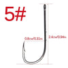 WORONFIRE 50pcs/lot 1#-6/0# Aberdeen Long Shank Fishing Hook