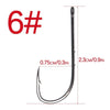 WORONFIRE 50pcs/lot 1#-6/0# Aberdeen Long Shank Fishing Hook