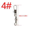 WORONFIRE 50pcs/Lot Stainless Connector Pin Swivel 1#2#4#6#8#10#12#14#