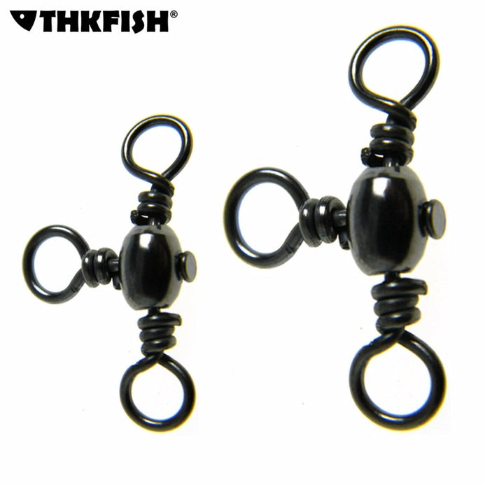 100Pcs Rolling Fishing Swivel With Nice Snap Black Nickle Rolling
