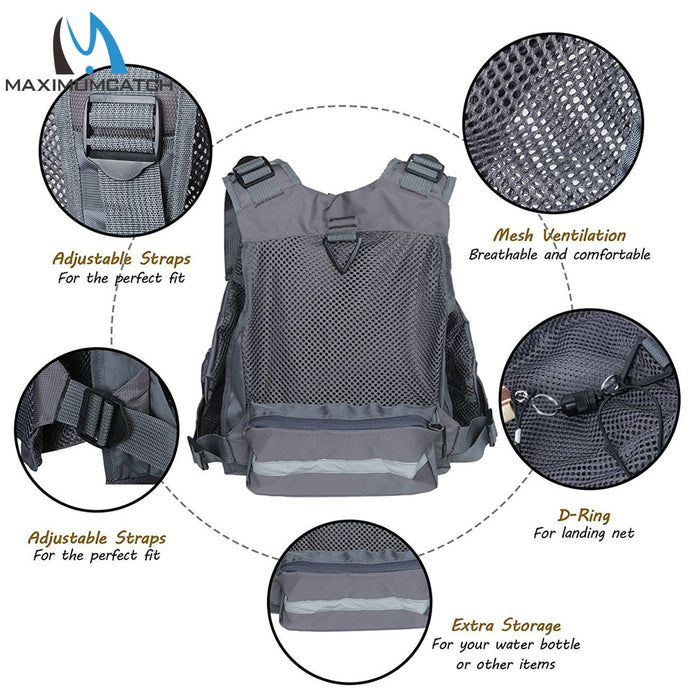 Maximumcatch Fly Fishing Vest Adjustable Multi-Pocket Packs – Pro Tackle  World