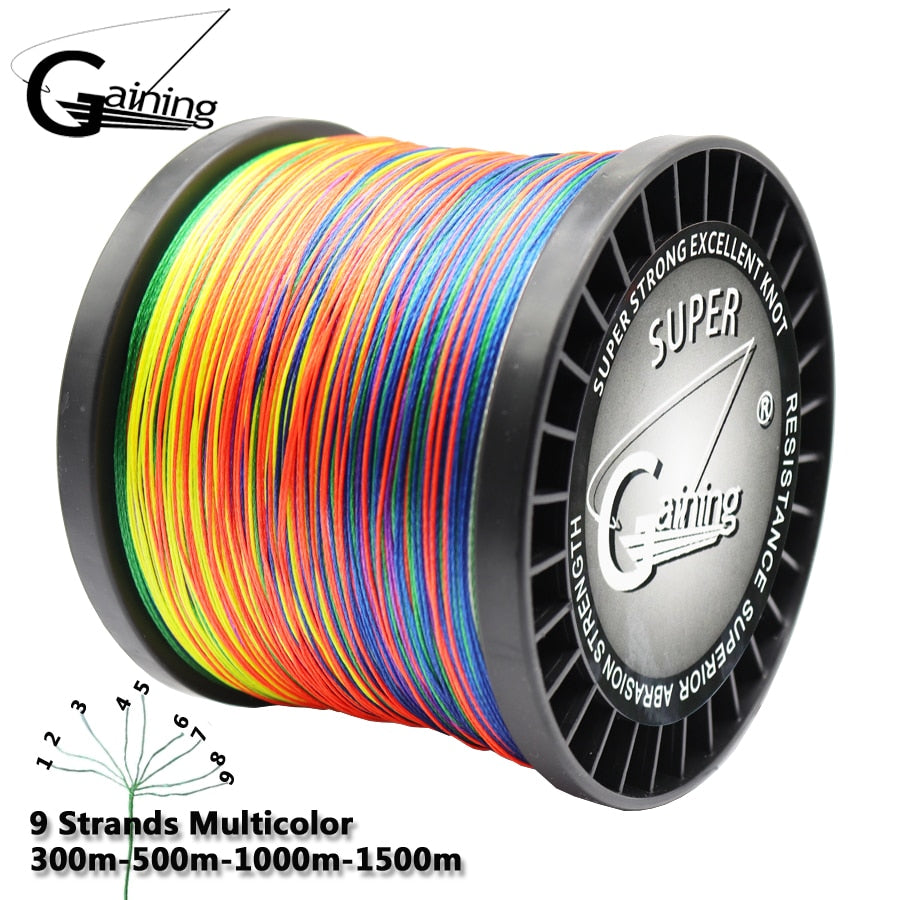 1500m Braided Fishing Line 9 Strands Super Strong Japanese