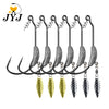 JYJ 3PCS/Lot 3.8g/5.7g/6.2g Weighted Bait Hook with Rattle Spoon