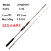 JOHNCOO Seahawk 1.5m/1.6m/1.75m 2PC ML Carbon Casting Rod