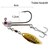 Mycena 2Pcs/lot 7g/10g/17g Fish Head Double Hook Jig Hook with Swivel Spoon