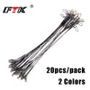 FTK 20pcs 16/20/25cm Stainless Steel Wire Leader With Swivel