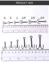 FTK 10-20pcs 2 4 6 1/0 2/0 3/0# Double Frog Fishing Hooks