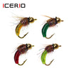 ICERIO 8PCS #12 Brass Bead Scud Fly