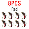 ICERIO 8PCS #12 Brass Bead Scud Fly