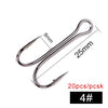 FISH KING 20pcs Frog Fishing Hook 1/2/4/6/8#