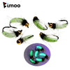 Bimoo 6Pcs/Lot #10 #12 CDC Feather Hackle Nymph Scud Fly