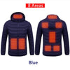 Mens 9 Zone USB Winter Heated Jacket