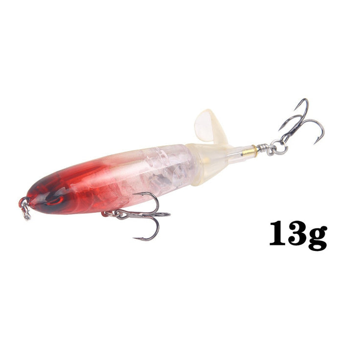 1Pcs Whopper Plopper Fishing Lure 10cm 11cm 14cm Artificial Hard Topwater  Popper Bait with Rotating Tail Wobbler Fishing Tackle