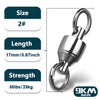 9KM Solid Ring Stainless Ball Bearing Swivel Connector - 20/50/100pack