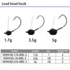 Mustad 3pcs/box 1.7g 3.5g 5g Weedless Jig Hook