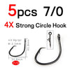 Ellllv 5/0 - 16/0 4X Strong Heavy Offset Point Circle Hook