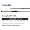 PureLure Sense Cedan 1.9m/1.98m/2.16m 2PC Carbon Universal Casting/Spinning Micro Rod