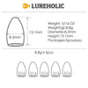 Lureholic Tungsten 1/16-2 OZ Bullet Sinkers