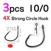 Ellllv 5/0 - 16/0 4X Strong Heavy Offset Point Circle Hook