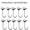 10pcs/lot 1g 2g 3.5g 5g 7g 10g Round Ball Jig Head Fishhook