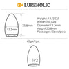 Lureholic Tungsten 1/16-2 OZ Bullet Sinkers