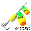 FISH KING 1Pc 3#+5# 25g Double Blade Spinner