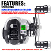 OugaFish TX500 Electronic LED Screen High Speed 7.2:1 10kg Max Drag Waterproof Baitcasting Reel